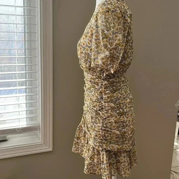 [XS]ASTR The Label  Floral Ruched SS Summer Mini Dress - Picture 6 of 15